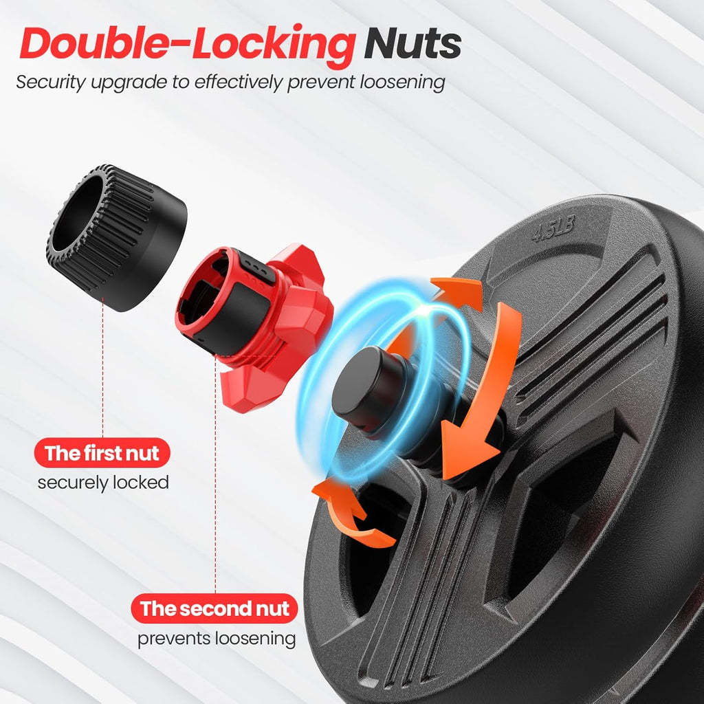 Adjustable dumbbell kit with upgraded nuts Barbell push-up stand push-up stand wourant