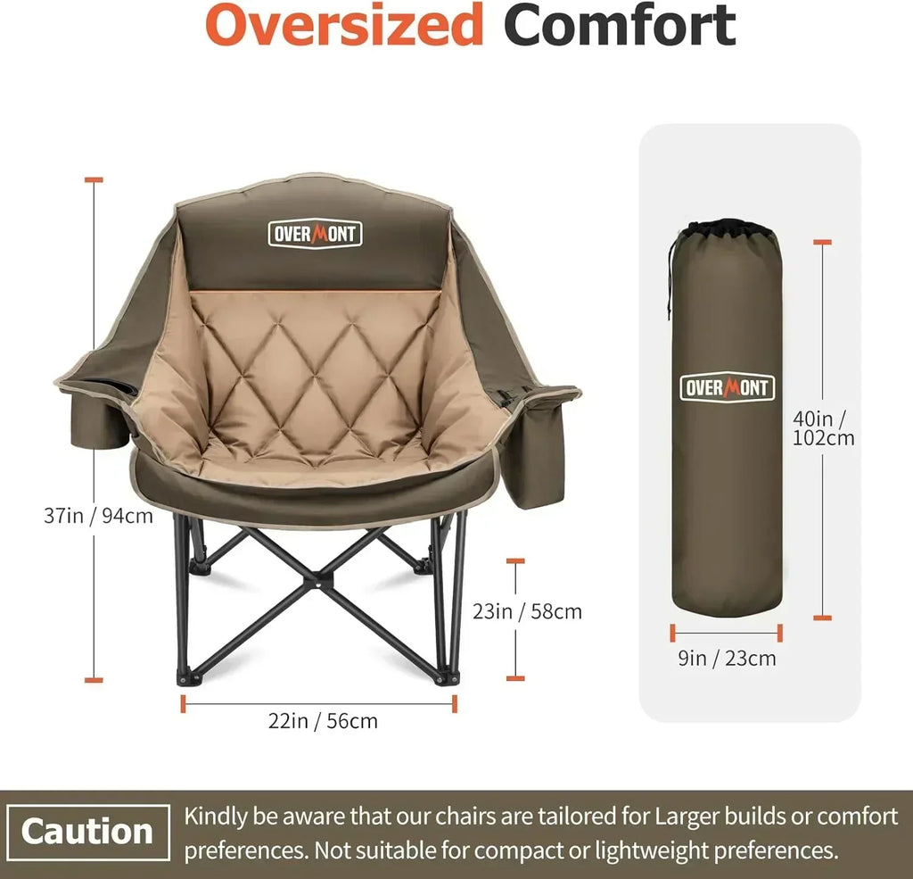Extra Large Double Camping Chair 2 Person Comfortable Sofa Chair Adult Loveseat Lawn Chair wourant