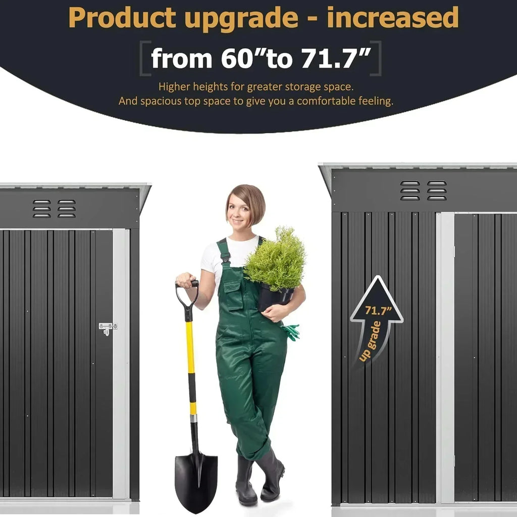 polar aurora 8x12 ft outdoor storage shed metal garden shed frame structure tool sheds wourant