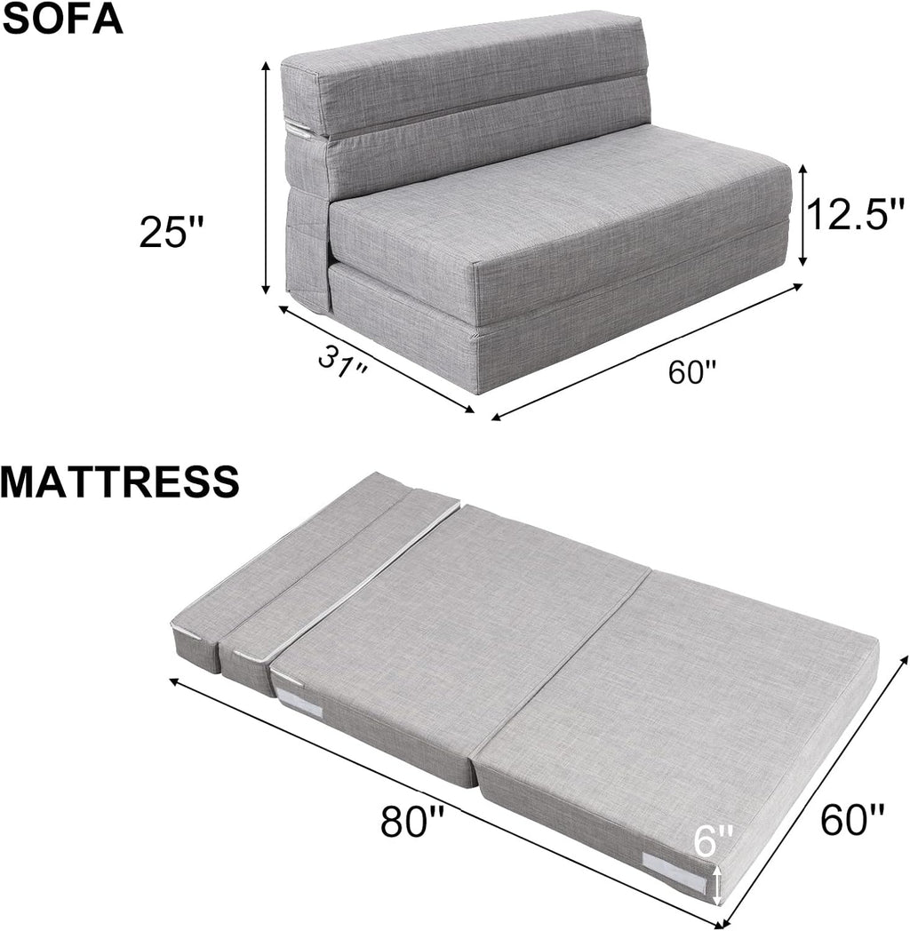 60 inch pull out sofa bed memory foam sofa with 2 pillows futon bed guest bed and pull out sofa wourant