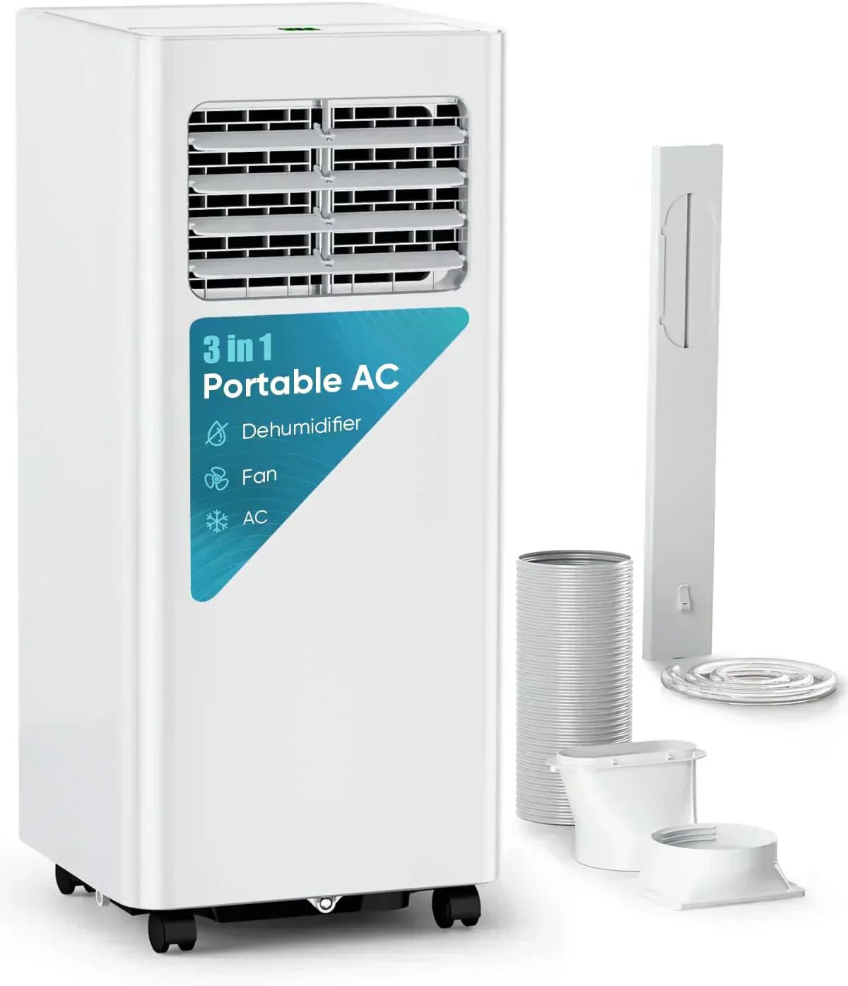 8,000 BTU Portable Air Conditioner 3-in-1 AC Unit with Remote Control Ultra-Quiet Cooling for Rooms wourant