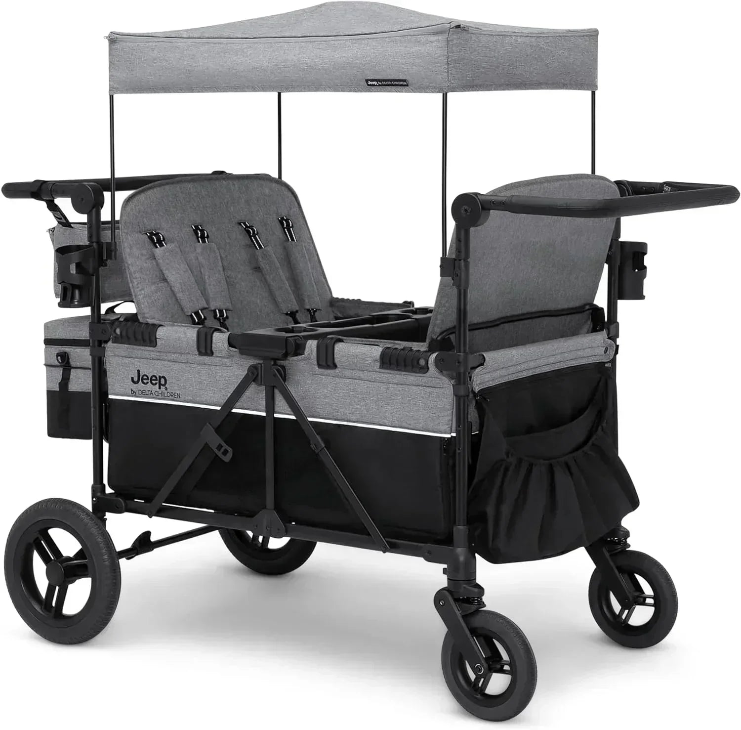 Jeep Wrangler Deluxe 4 Seater Stroller Wagon by Delta Children Premium Quad Stroller Wagon wourant