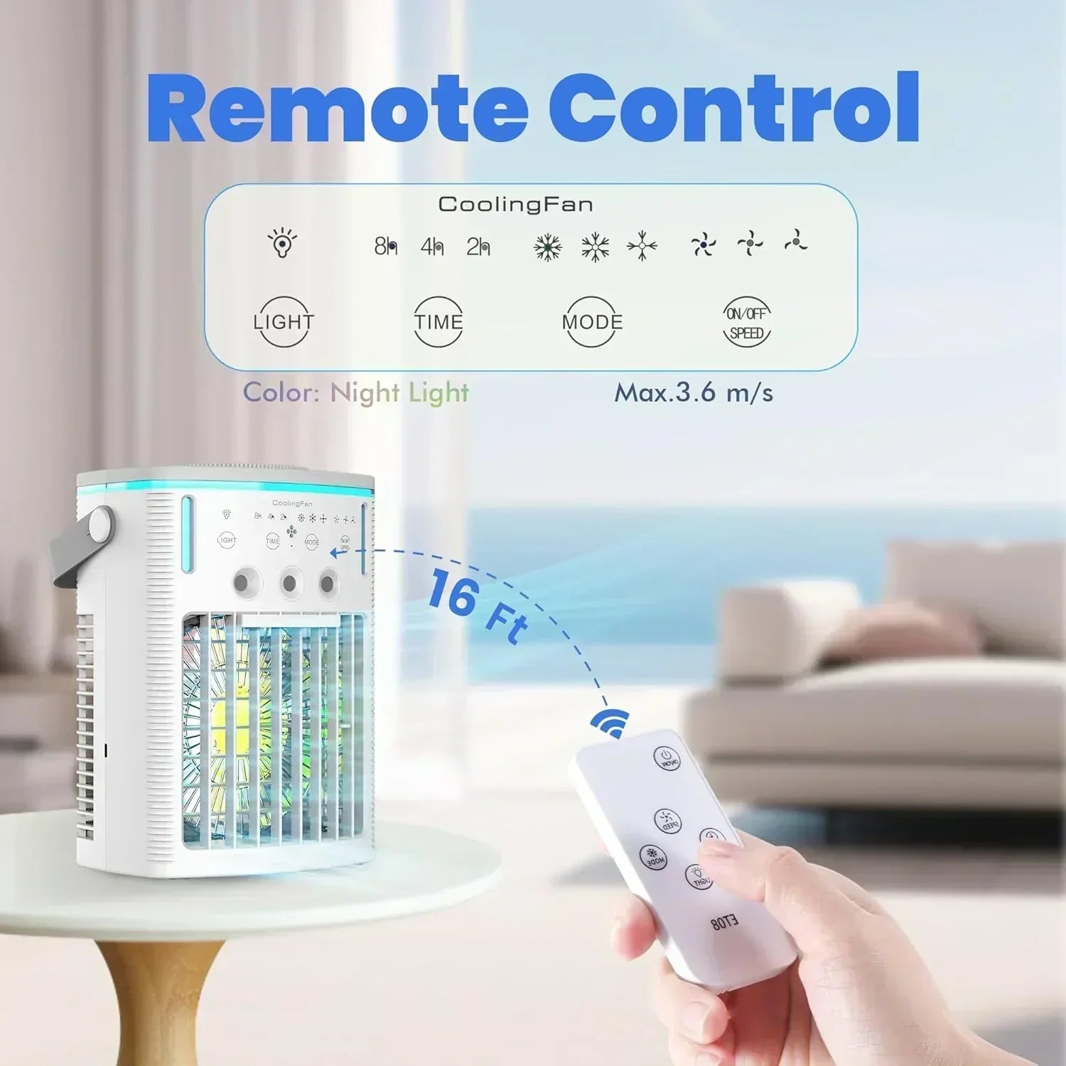 Portable Air Conditioners Fan Small Cooler Evaporative Air Conditioner Remote Mini Portable AC wourant