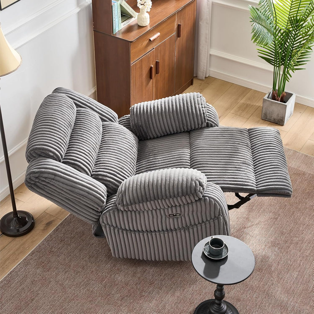 Electric rotary rocker lounge chair for adults with massage and calories USB charging ports wourant