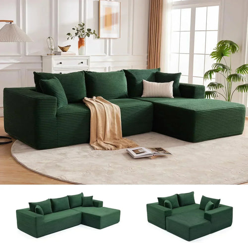 110-inch cloud sofa boneless sofa in the living room modular sofa with deep seats wourant