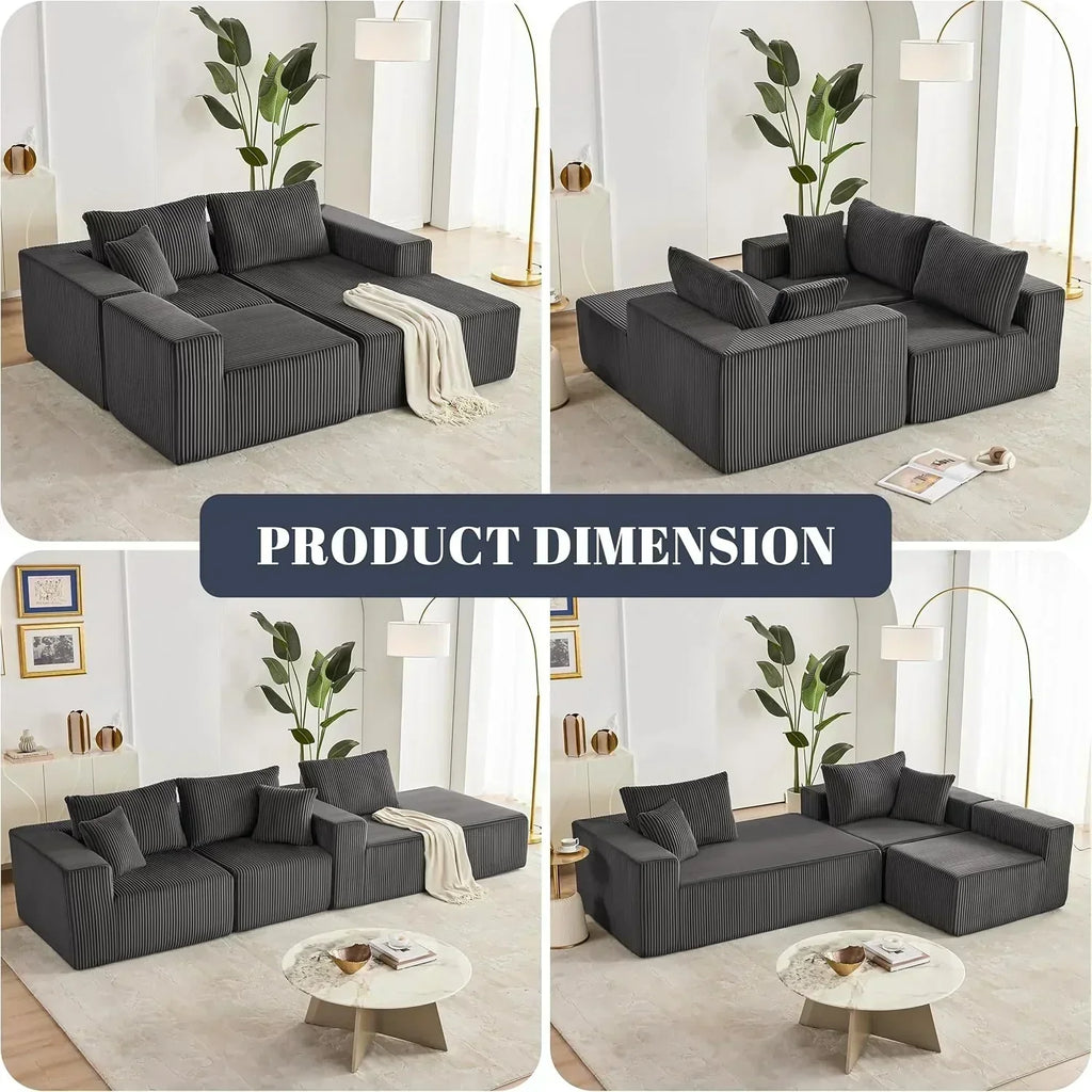 108 inch sectional sofa cloud sectional sofa with deep seat modern sectional L shaped sofa wourant