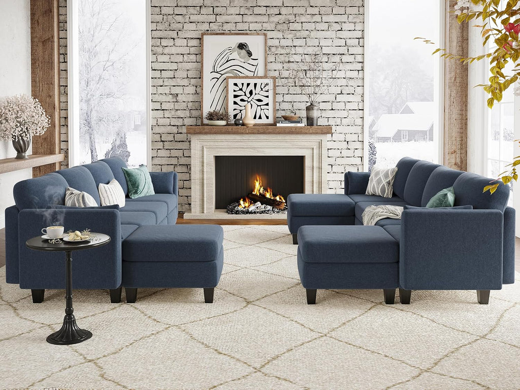 Modular Sectional Sof Convertible U Shaped Sofa Couch with High Density Memory Foam wourant