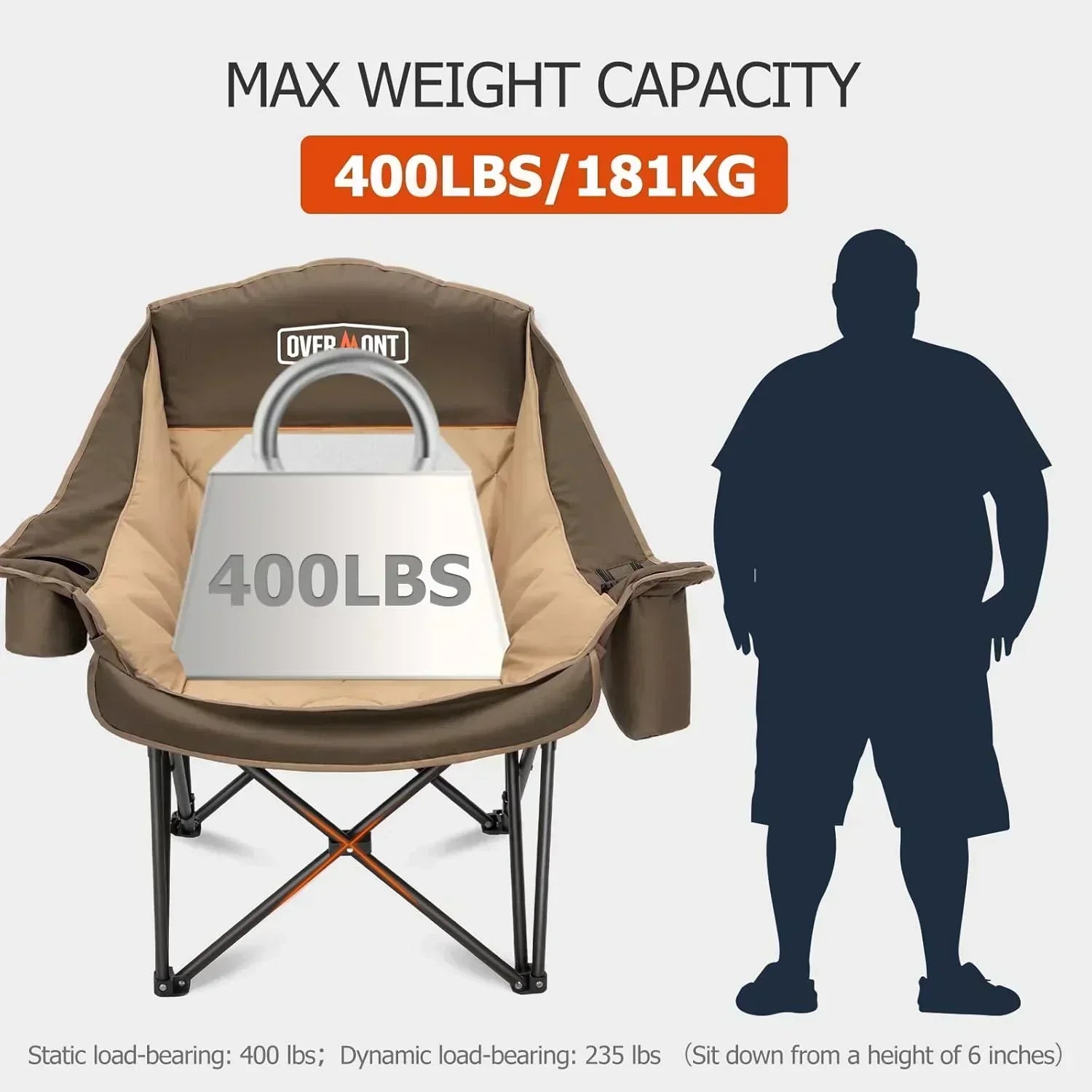 Extra Large Double Camping Chair 2 Person Comfortable Sofa Chair Adult Loveseat Lawn Chair wourant