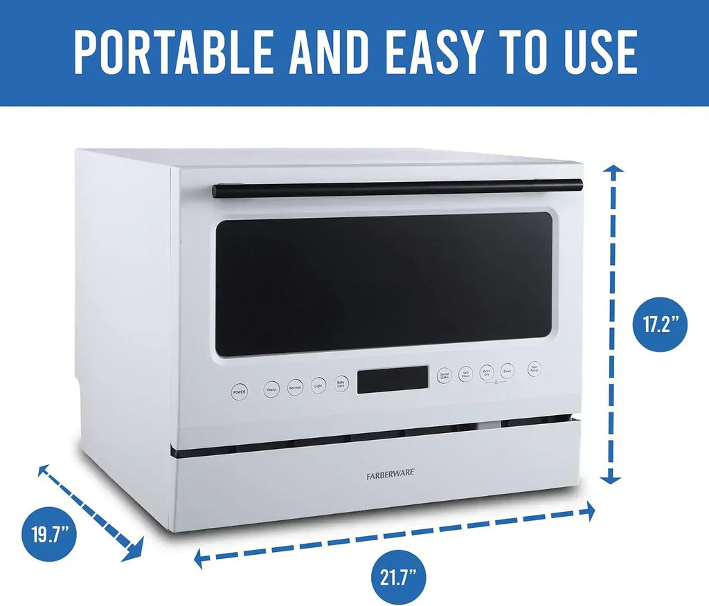 Farberware Compact 6-Station Dishwasher Portable Mini Countertop Dishwasher wourant