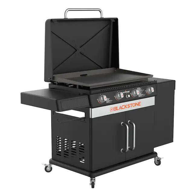 Blackstone 36" Culinary Cabinet Griddle with Side Table 4-Burner Liquid Propane Flat Top Grill wourant