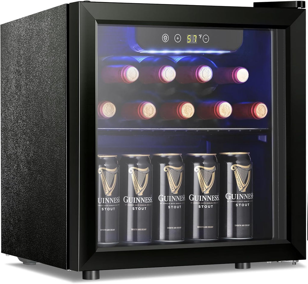 Antarctic Star 26 Bottle 130 Can Wine Cooler/Cabinet Beverage Refrigerator Cellar Beer Clear Glass wourant