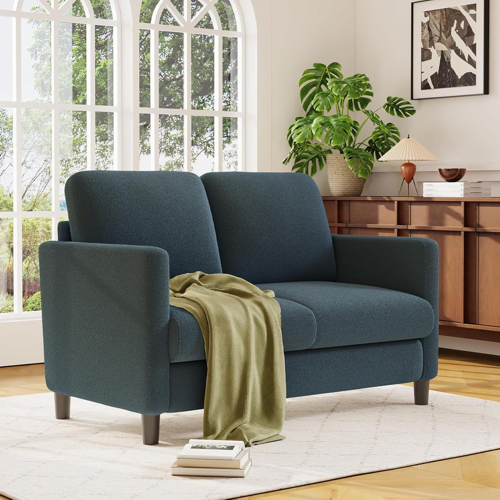 Loveseat Sofa 51" Love Seat Comfy Corduroy Small Loveseat Tool-Free Setup Couch wourant