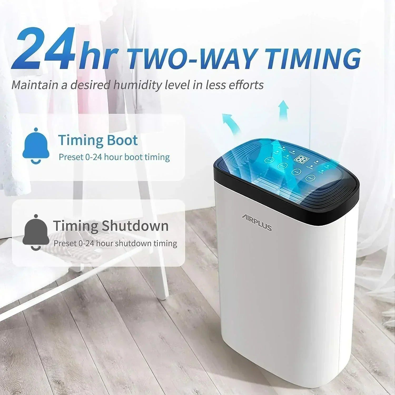 AIRPLUS 1,500 Sq. Ft Dehumidifier for Basement 30 Pints Powerful Dehumidifier for Home Large Rooms wourant