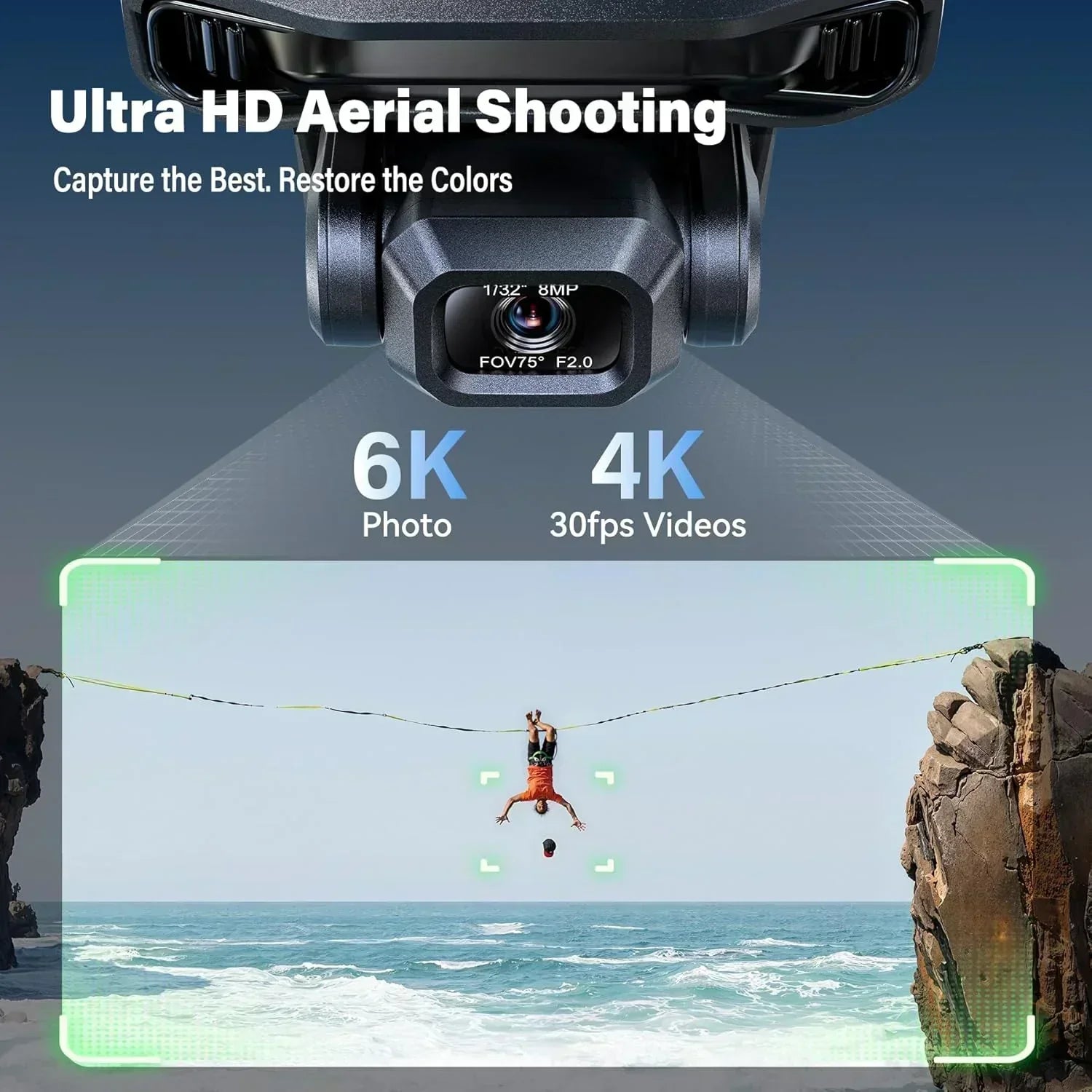 Adult-specific camera drone with 4K UHD aerial photography 3-axis gimbal 10000-foot control wourant