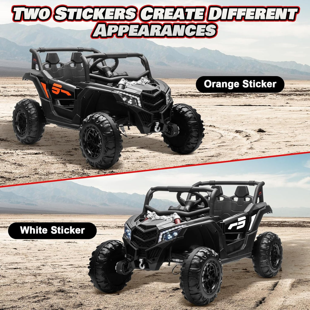 JOYRACER Kids Remote Control Car with 4 x 150W Motors Shock Absorbers Bluetooth MP3 Player wourant