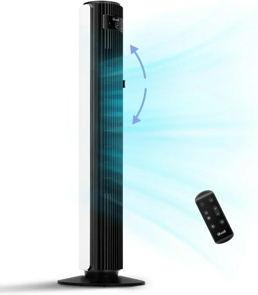 LEVOIT Tower Fan for Bedroom Standing Fan with 28dB Quiet for Sleep Remoter 12H Timer wourant