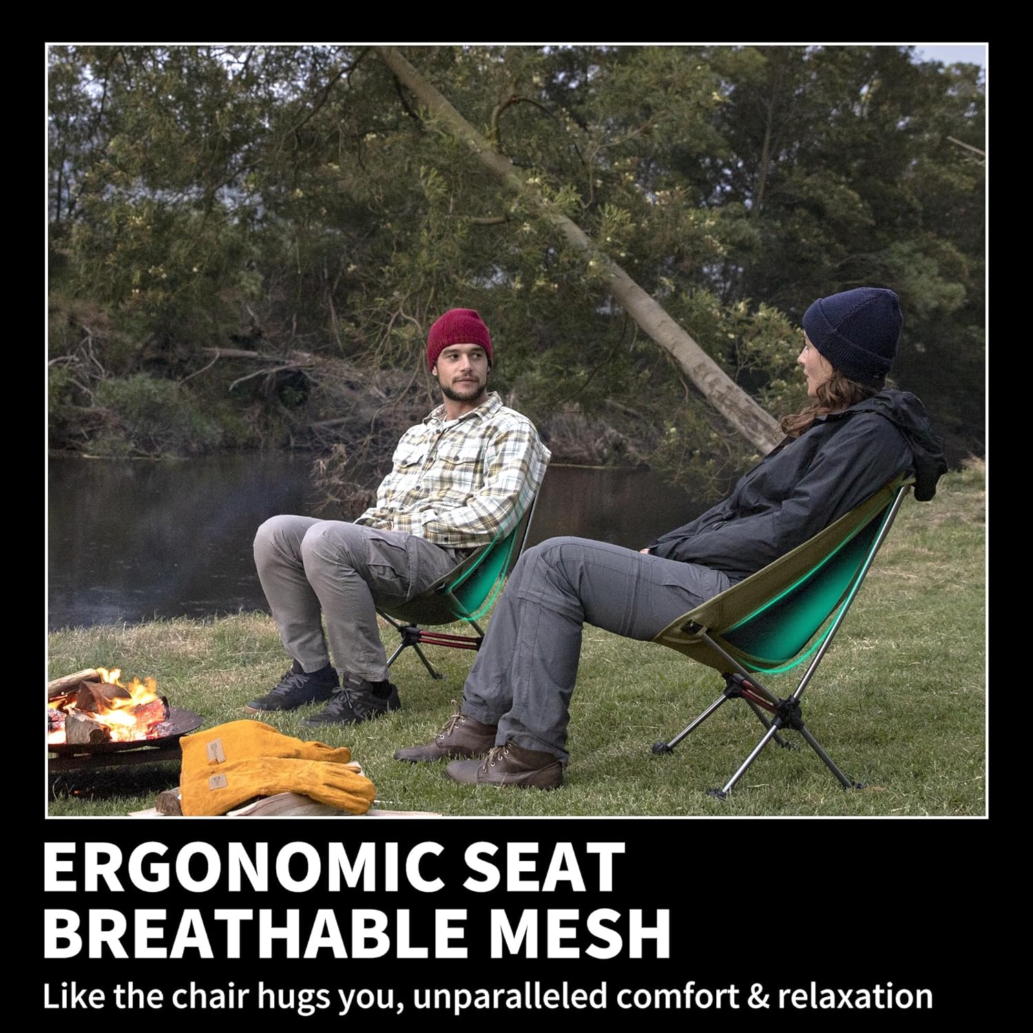 Ultralight Camping Chair 2.12 lbs Portable Backpacking Chair Folding Hiking Chair wourant