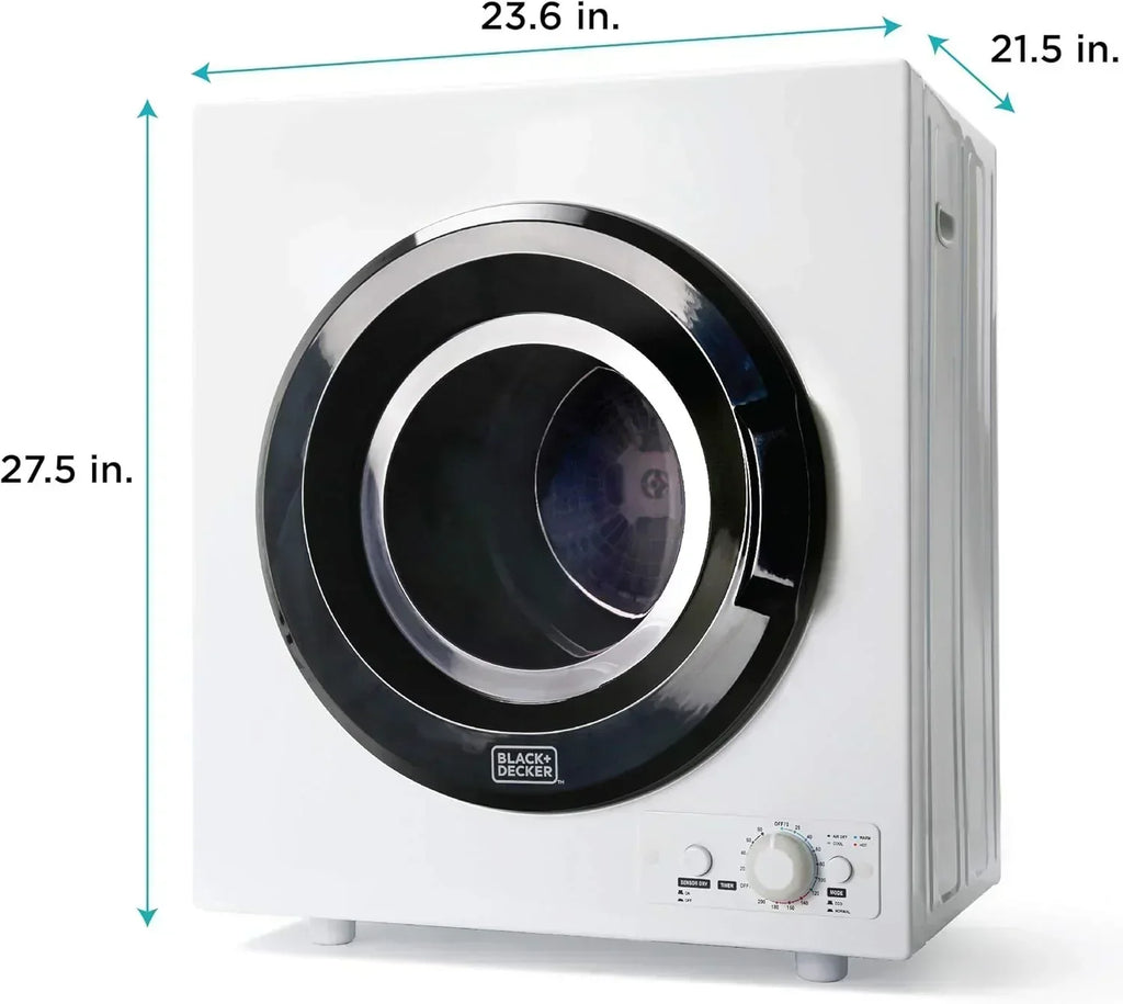 Compact Clothes Dryer 1.5 Cu. Ft. 850W Electric Dryer 120V Vented Dryer Stainless Steel Drum wourant