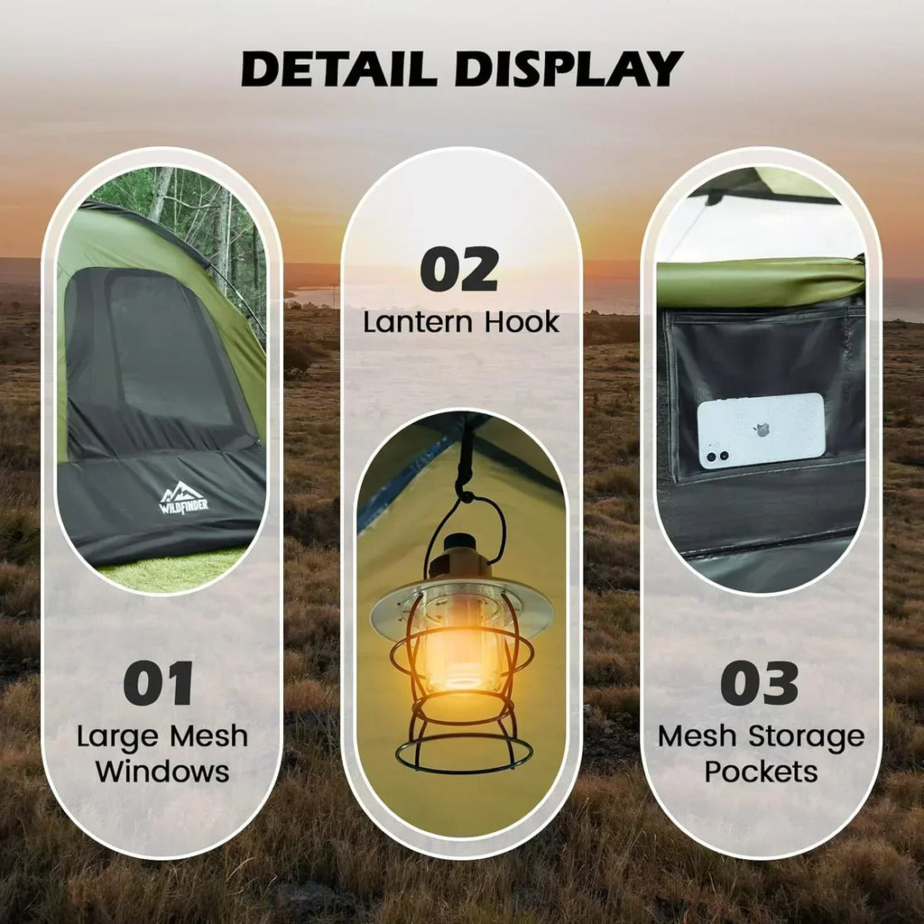 SUV Tent for Camping with Rainfly Waterproof PU3000mm Double Layer Design Car Tents wourant