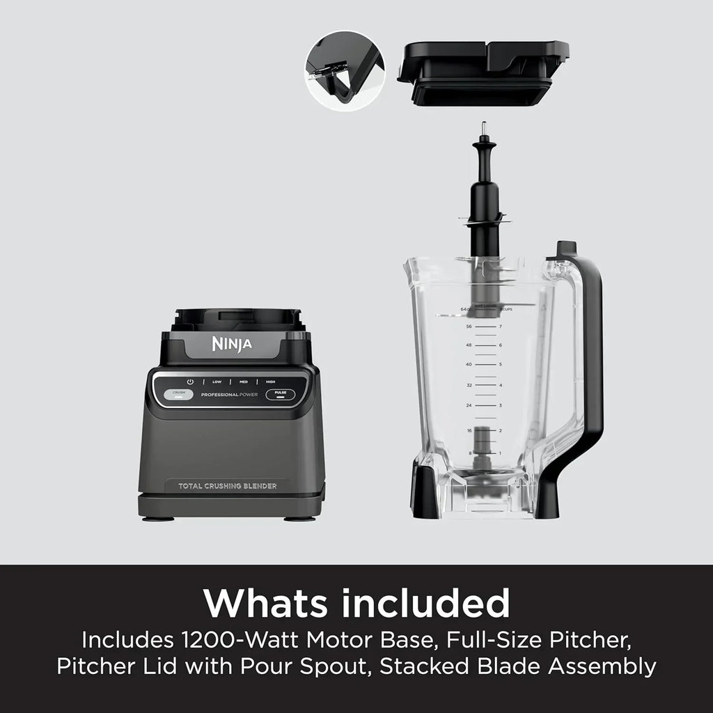 Ninja BL660 Professional Compact Smoothie and Food Processor Blender 1100W 3 Functions wourant