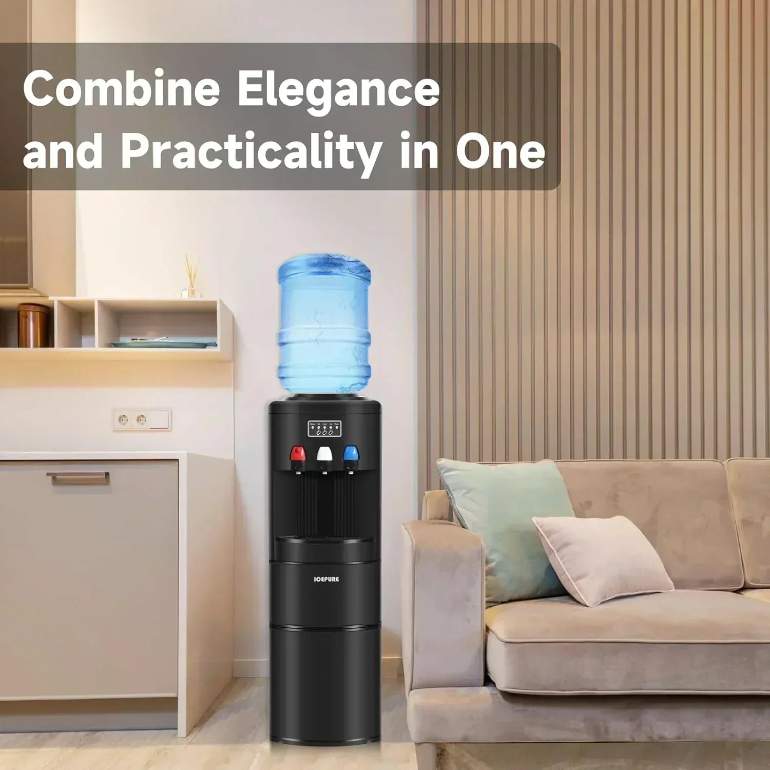 ICEPURE Water Dispenser with Ice Maker 3-in-1 Hot and Cold Water Cooler Ice Maker Machine wourant