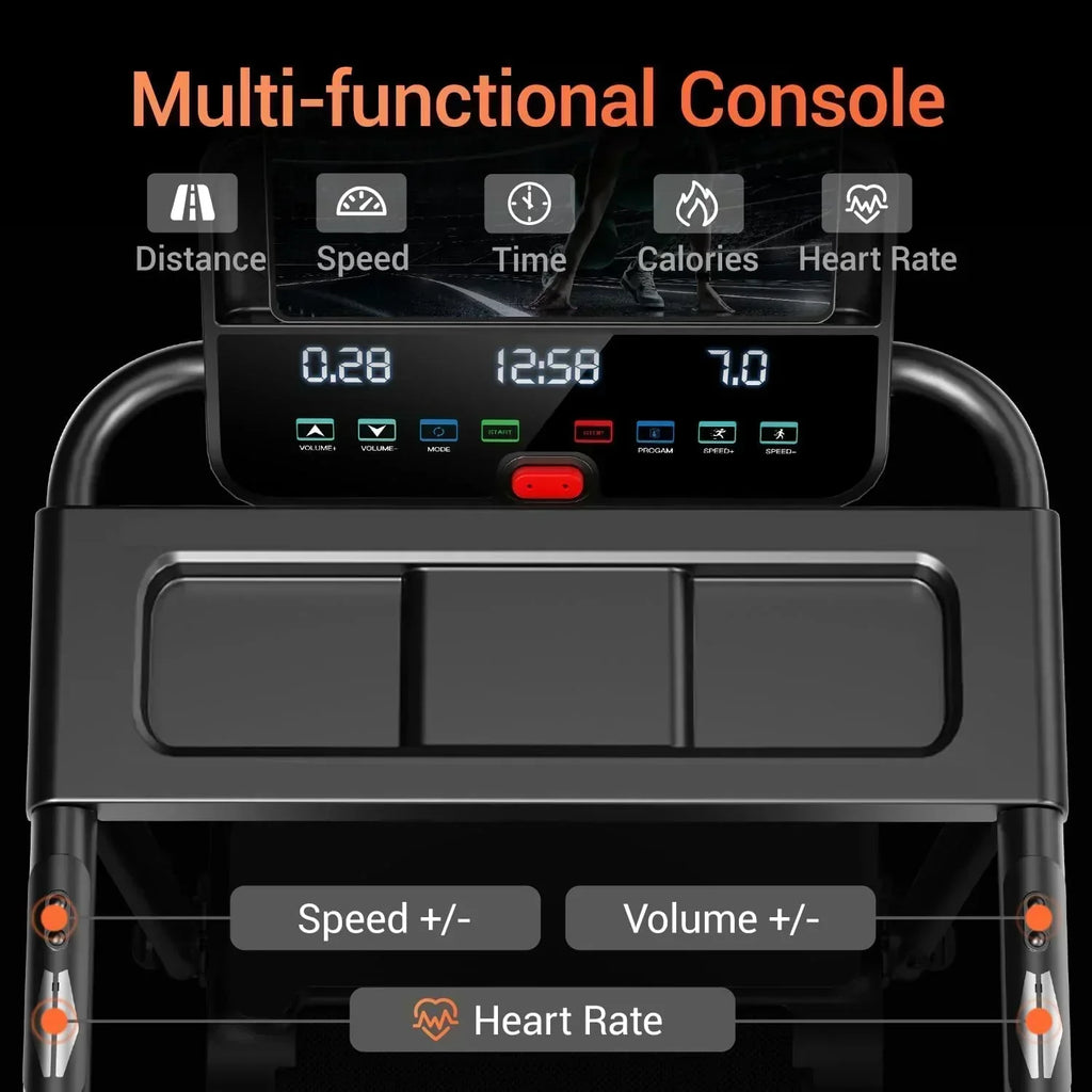 Home Treadmill 15% Incline Treadmill 3.0 hp Quiet Brushless Dual Cushion System wourant