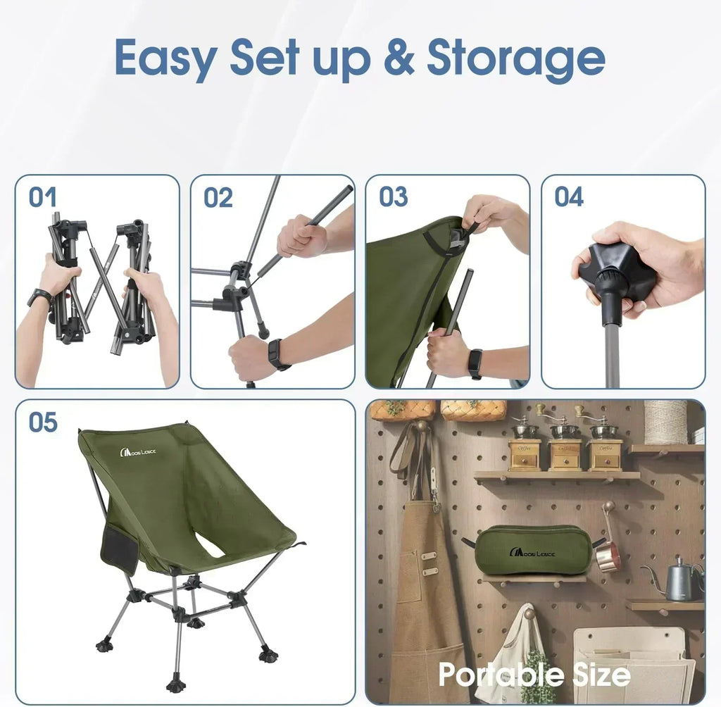 Portable Camping Chair Plus Folding Chair for Backpacking and Hiking wourant