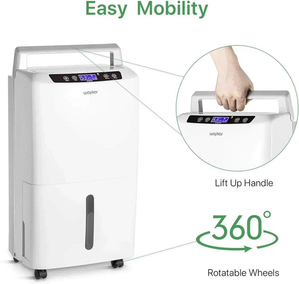 Waykar 2000 Sq Ft Dehumidifier for Home and Basements with Auto or Manual Drainage wourant