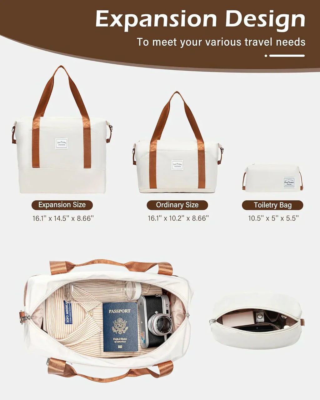 LONG VACATION 6 Piece Luggage Set Carry on Suitcase with ABS+PC hardshell Spinner Wheels wourant