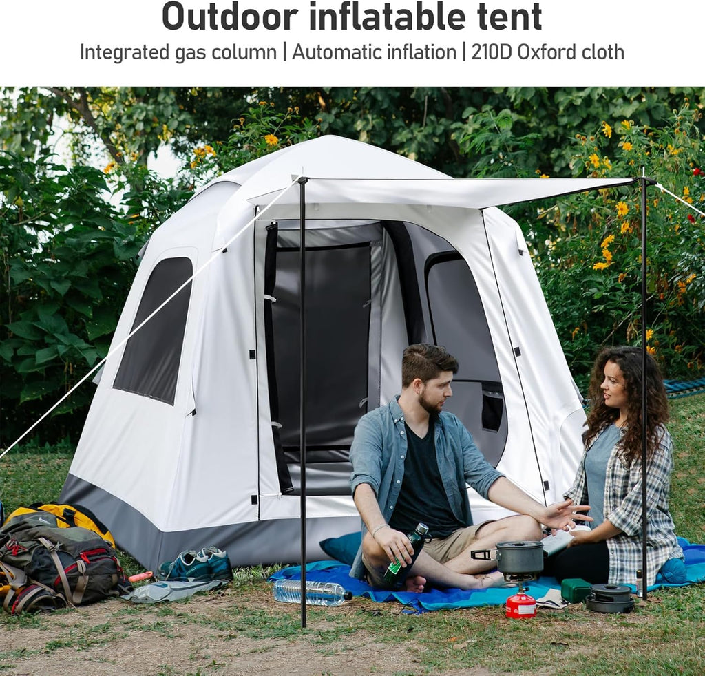 Automatic inflatable camping tent 3-4 people luxury camping adult waterproof inflatable house tent wourant