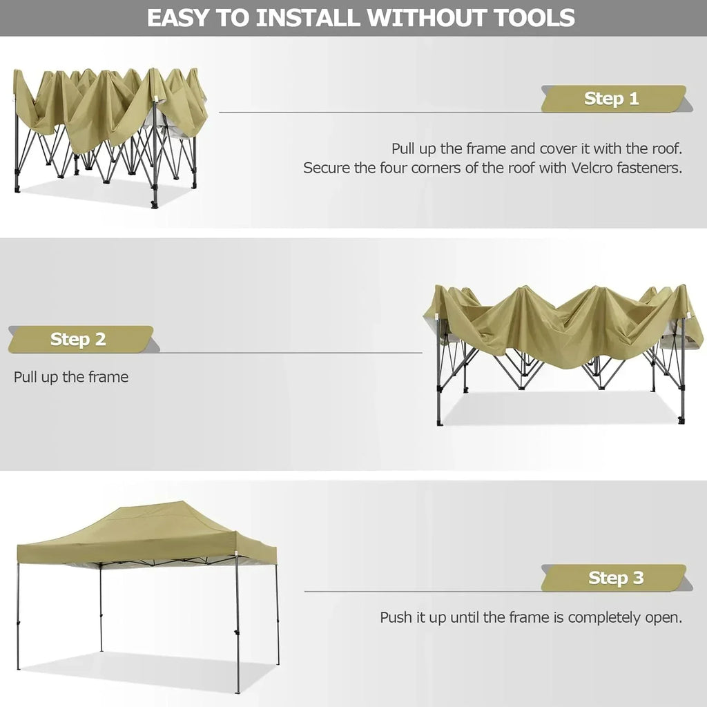 COBIZI 10x20 Heavy Duty Pop up Canopy Tent 6 sidewalls Commercial Canopy Wedding Party Tents wourant