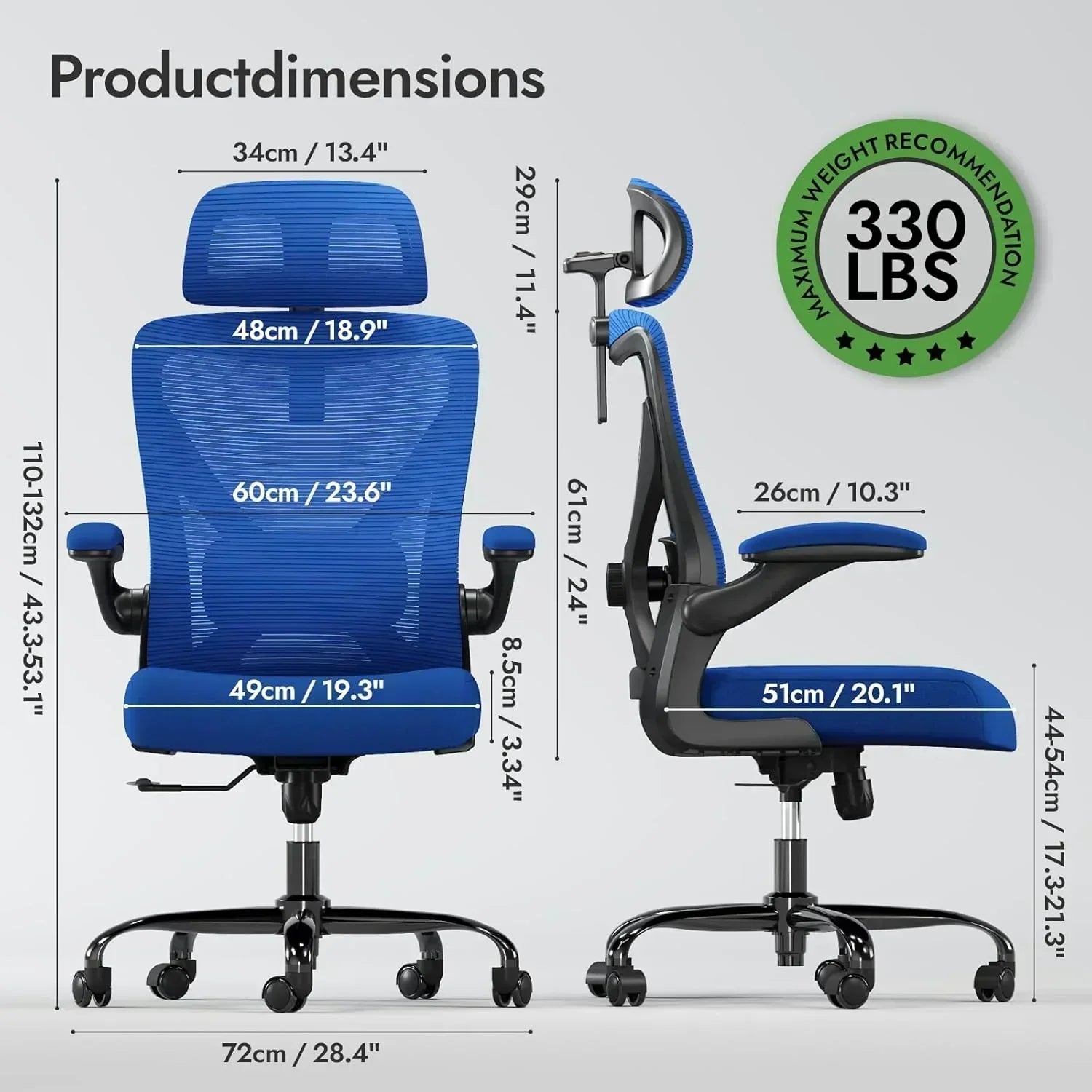 Office computer desk and chair gaming chair with lumbar support and headrest wourant