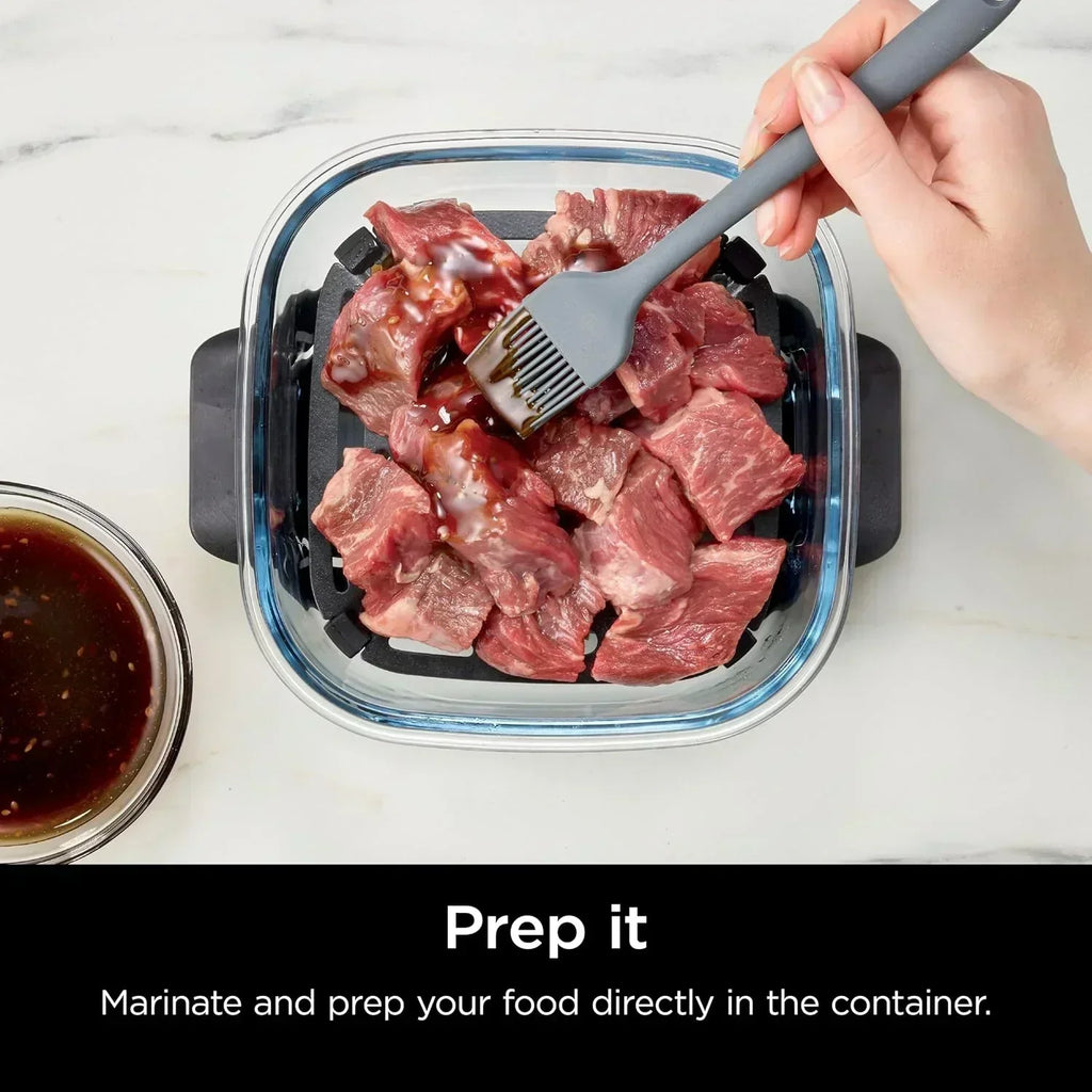 Ninja Crispi 4 in 1 Portable Glass Air Fryer Cooking System 4QT 6 Cup TempWare Glass Containers wourant