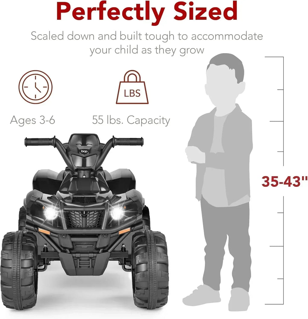 Best Choice Products 12V Kids Ride-On Electric ATV 4-Wheeler Quad Car Toy Bluetooth Audio wourant