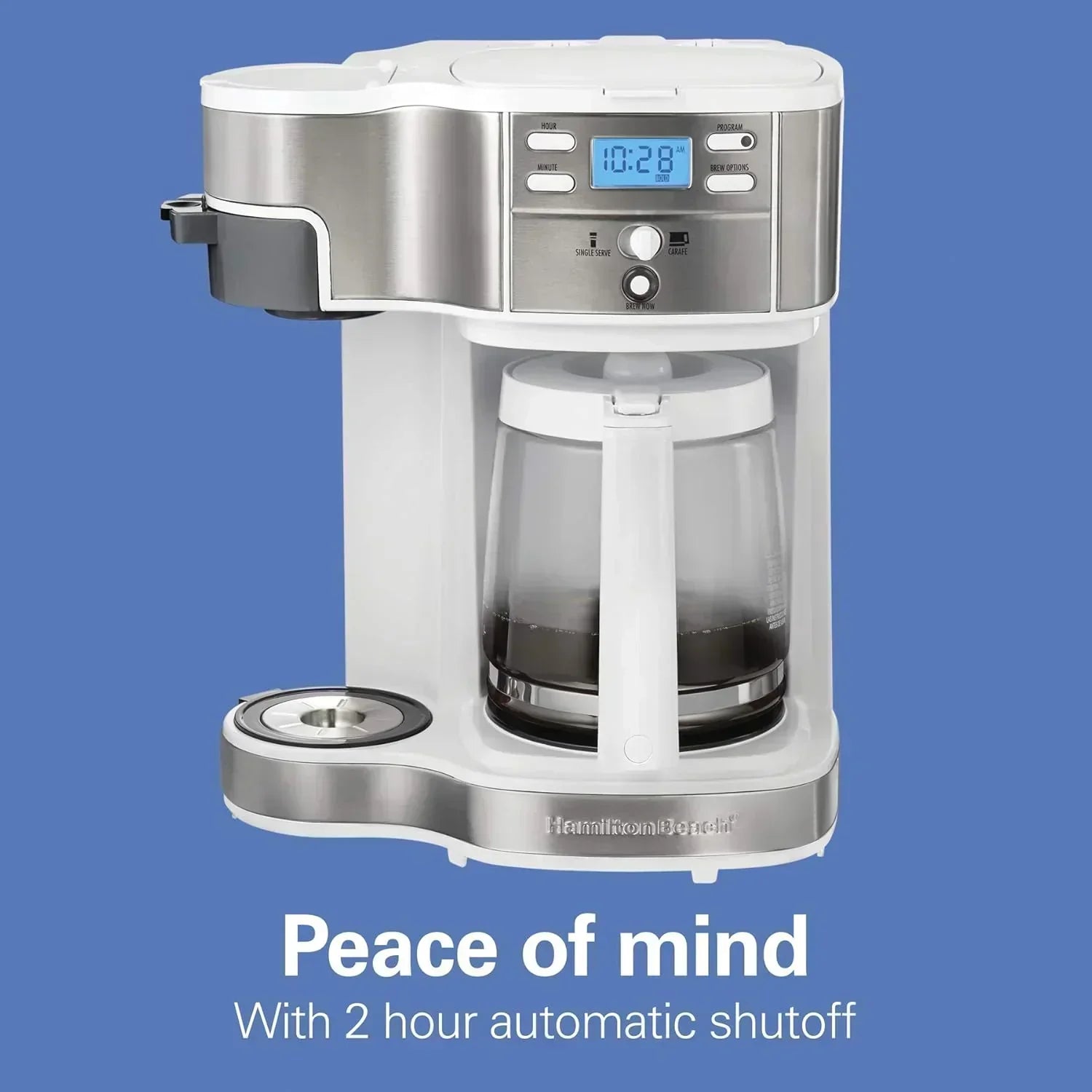 Hamilton Beach 2-Way 12 Cup Programmable Drip Coffee Maker Single Serve Machine Glass Carafe wourant