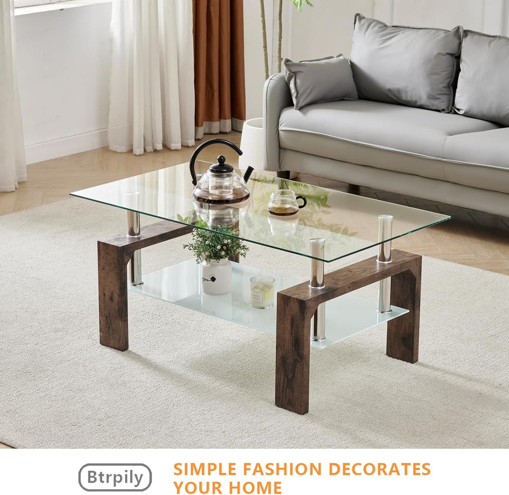 Living Room Rectangle Coffee Table Tea Table Suitable for Waiting Room Modern Side Coffee Table wourant