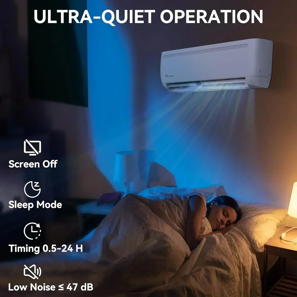 12000 BTU Mini Split Air Conditioner Heat Pump System Wifi Enabled 20 SEER2 115V Inverter Ductless wourant