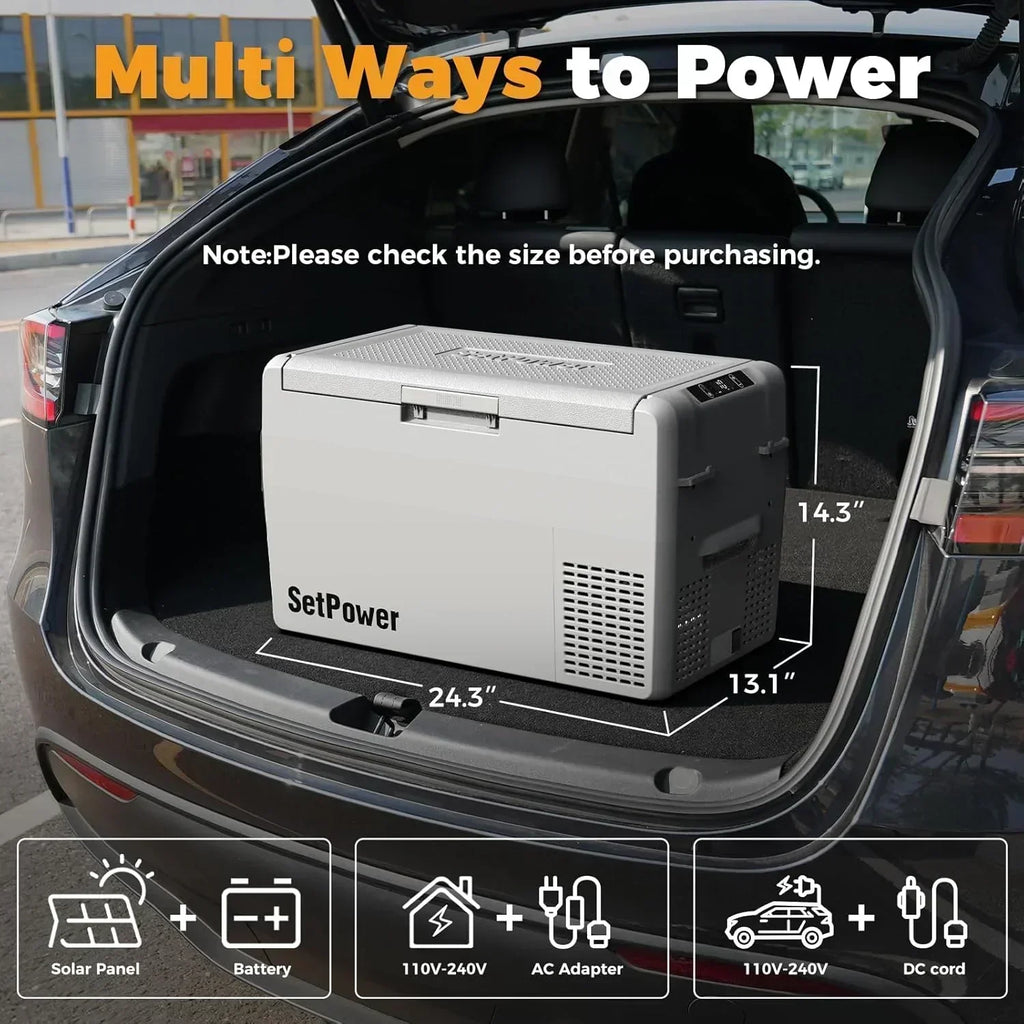 12V Refrigerator 21 Quart Portable Freezer 50 Hours Keep Cool Electric Cooler Car Refrigerator wourant