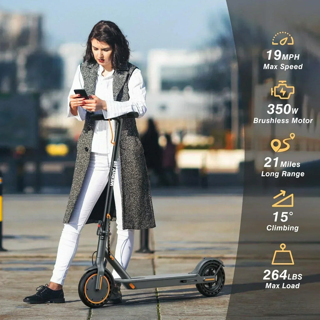 Electric Scooter 350W/500W Motor Top Speed 19/22 mph Max 16/23/28Miles Ranges Foldable E Scooter wourant