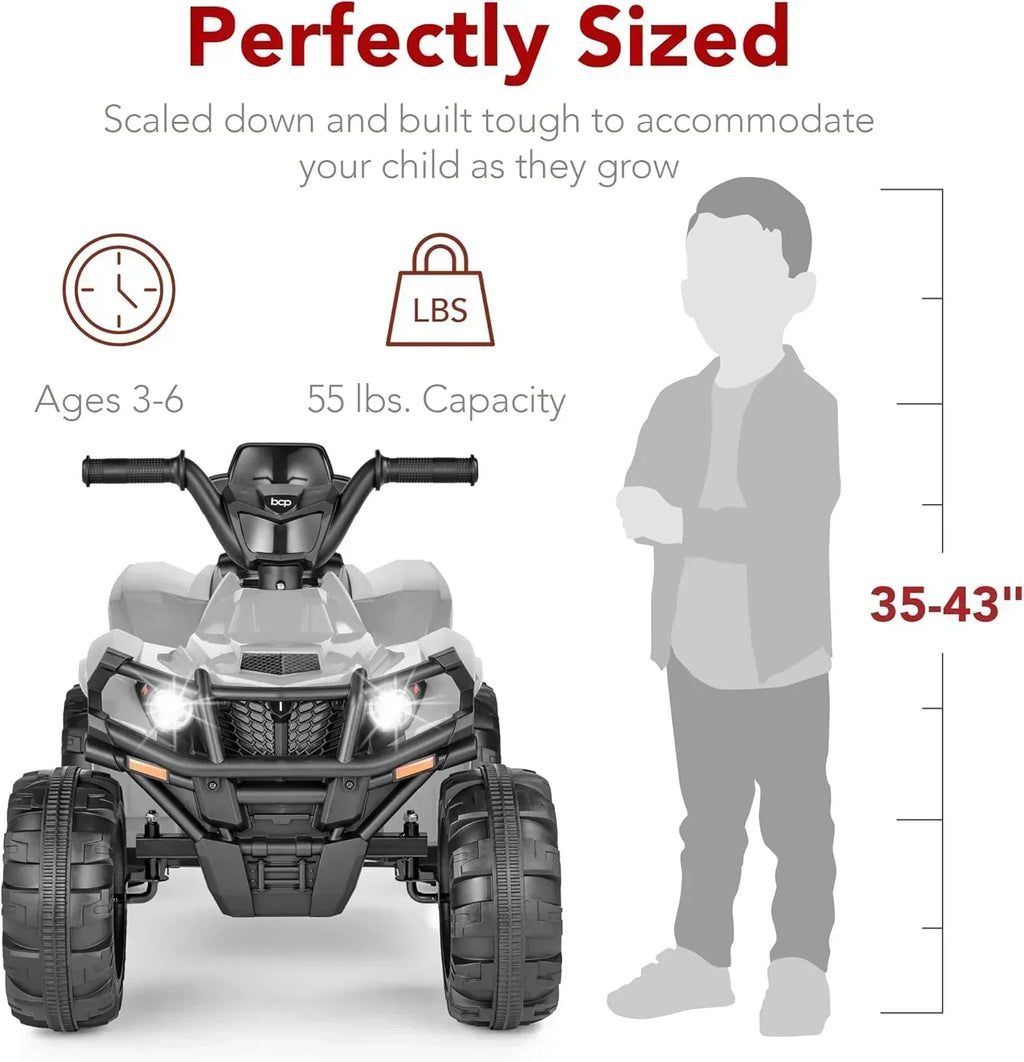Best Choice Products 12V Kids Ride-On Electric ATV 4-Wheeler Quad Car Toy Bluetooth Audio wourant