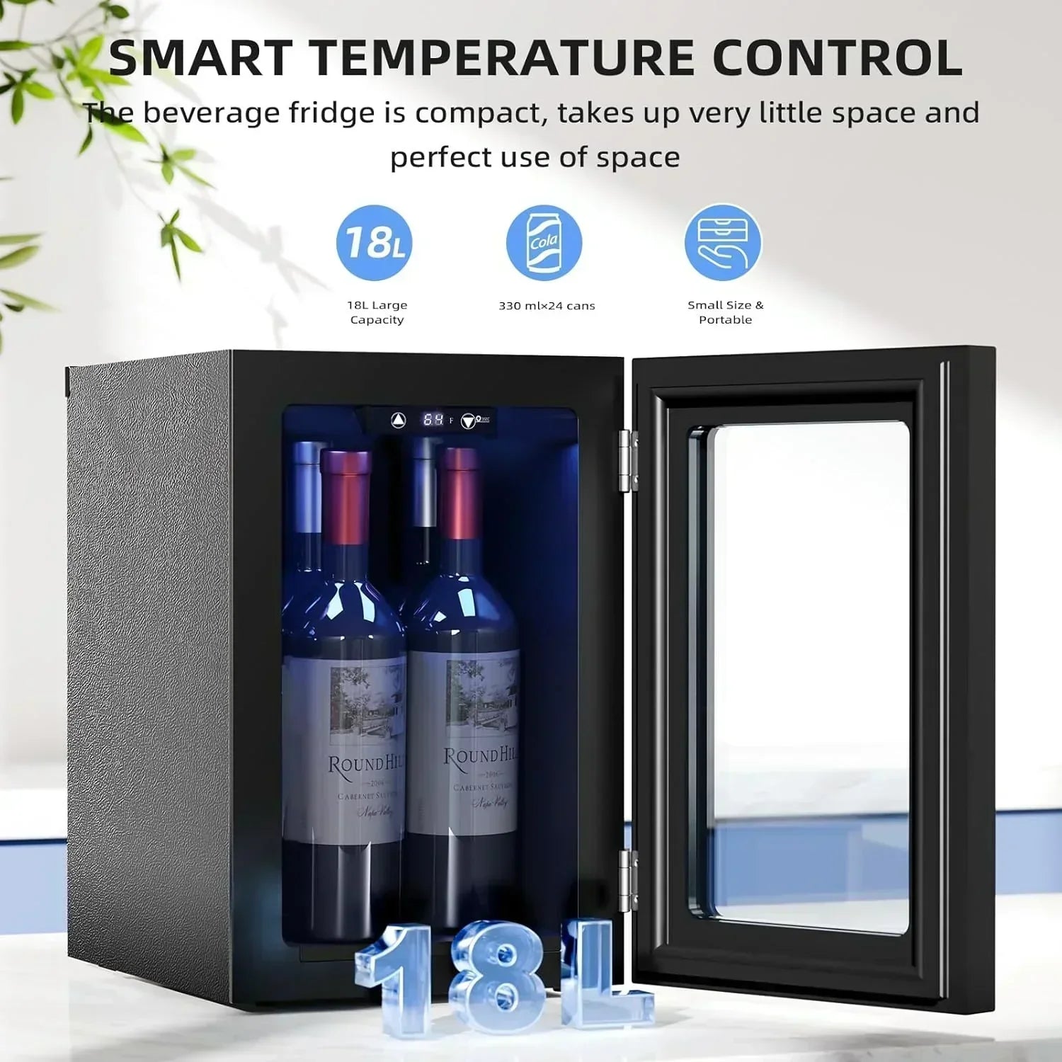 Antarctic Star 26 Bottle 130 Can Wine Cooler/Cabinet Beverage Refrigerator Cellar Beer Clear Glass wourant