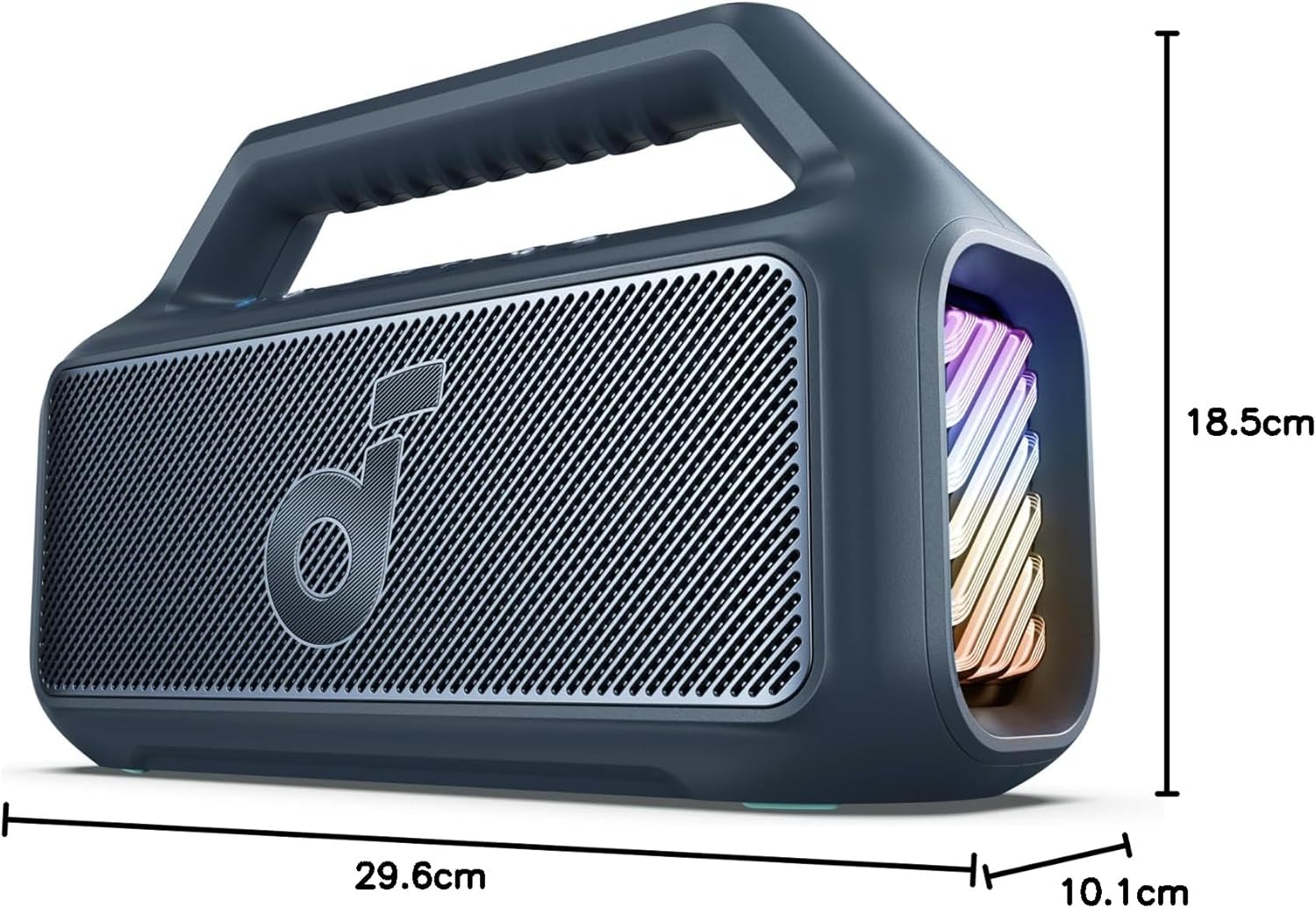 Outdoor Speaker 80W Subwoofer BassUp 2.0 24H Playtime IPX7 Waterproof Floatable RGB Lights wourant