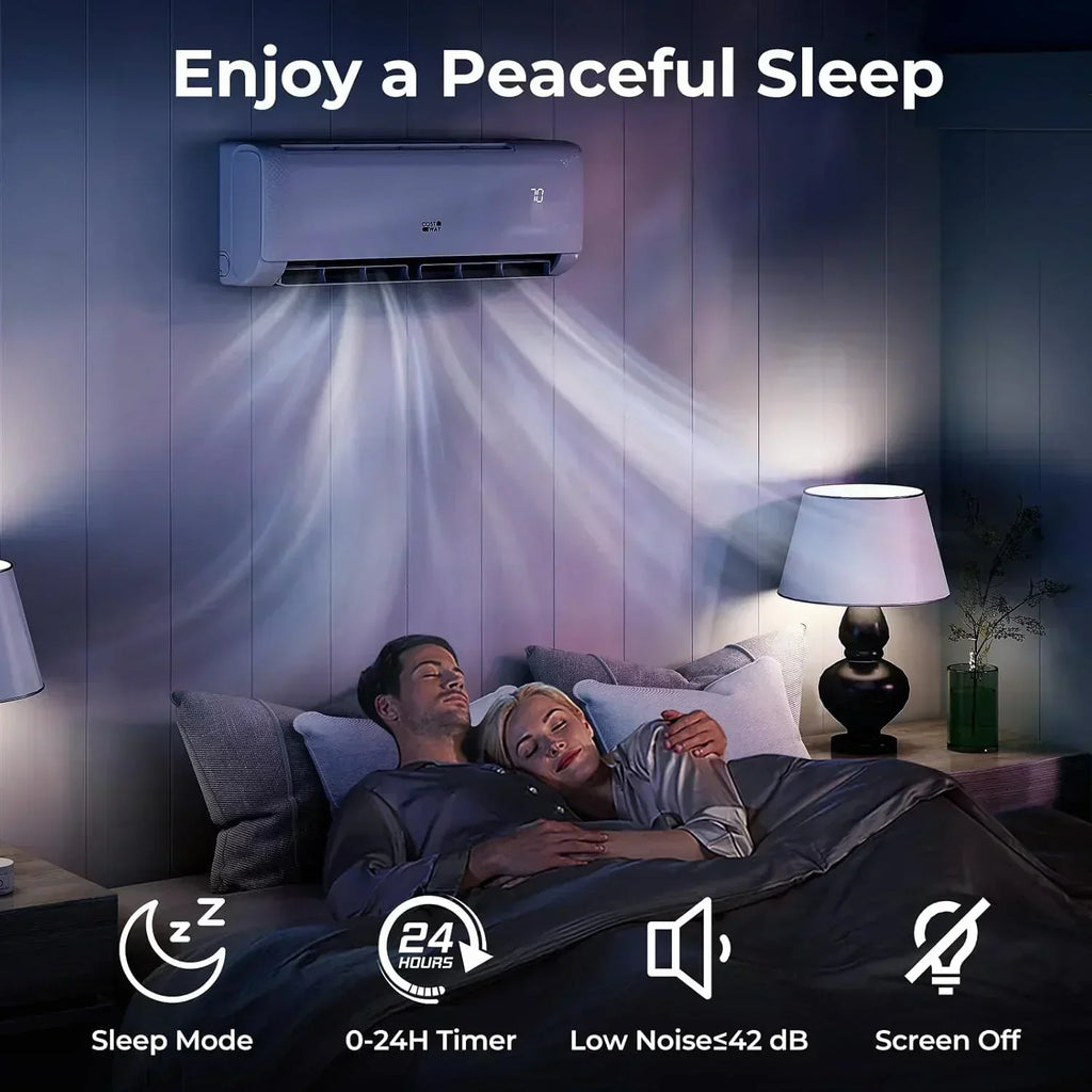COSTWAY 12000BTU Mini Split Air Conditioner Heater 20 SEER2 115V Wall-Mounted Ductless wourant