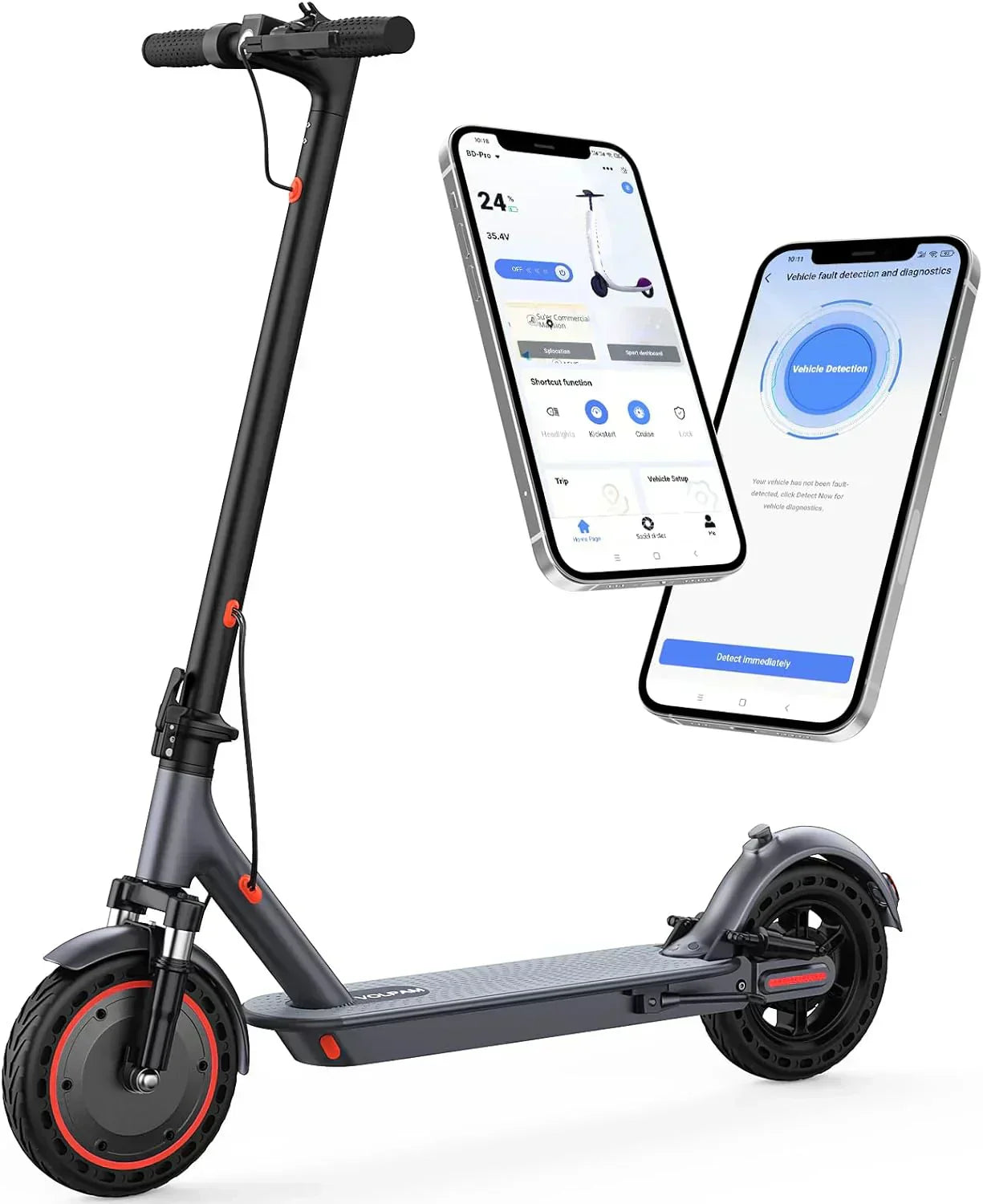 Electric Scooter 350W/500W Powerful Motor 8.5"/10" Solid Tires 19/22Mph 28/21/12 Miles Range wourant
