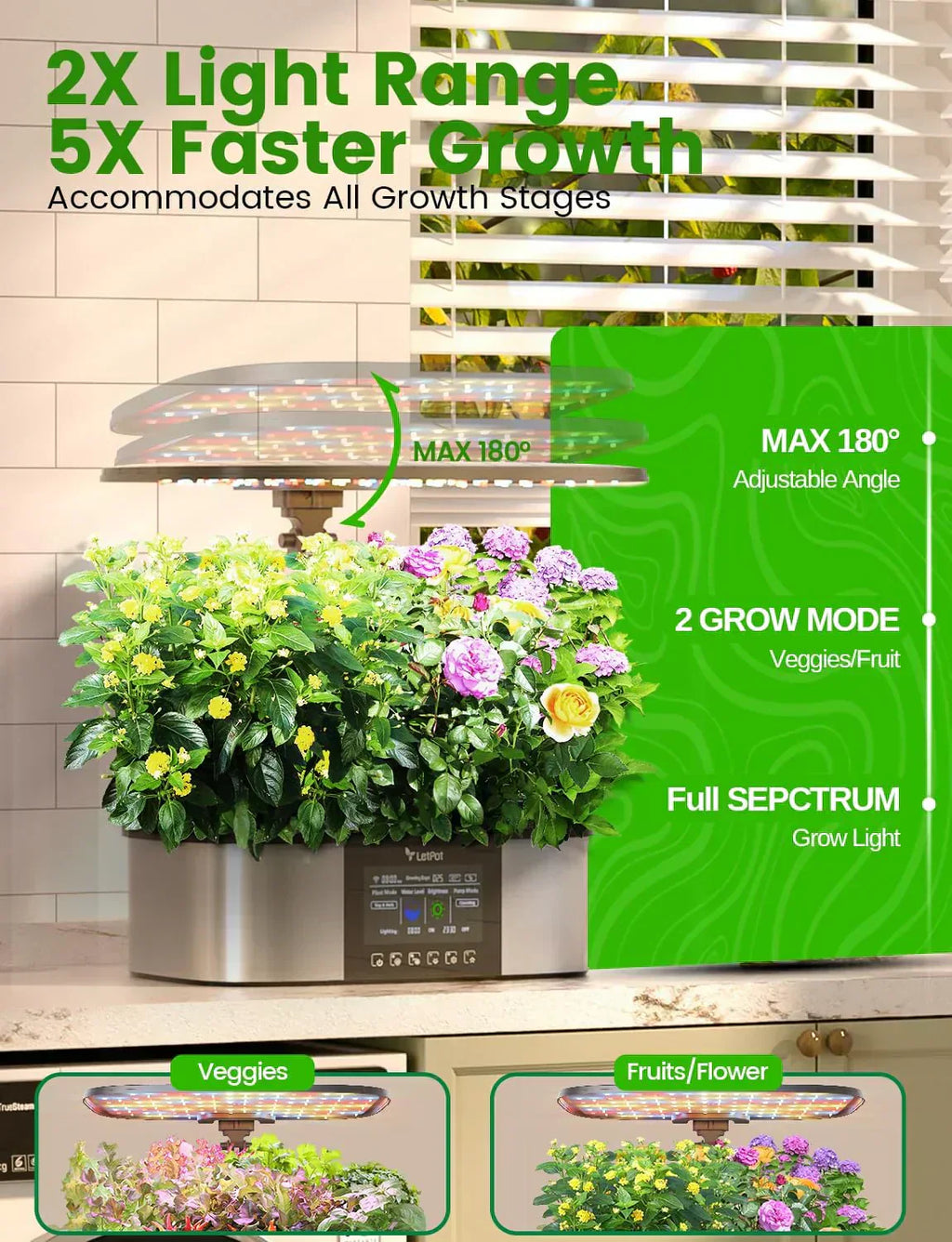 Hydroponic Planting System 12 Indoor Smart Herb Garden Set Indoor Garden App and WiFi Control wourant