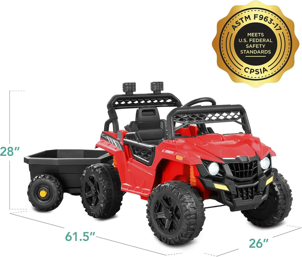 Children's black UTV electric children's car wourant