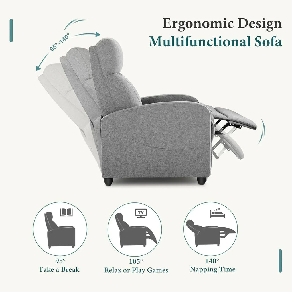 Swivel high-back rocking chair with footrest padded glider baby chair with comfortable deep seat wourant