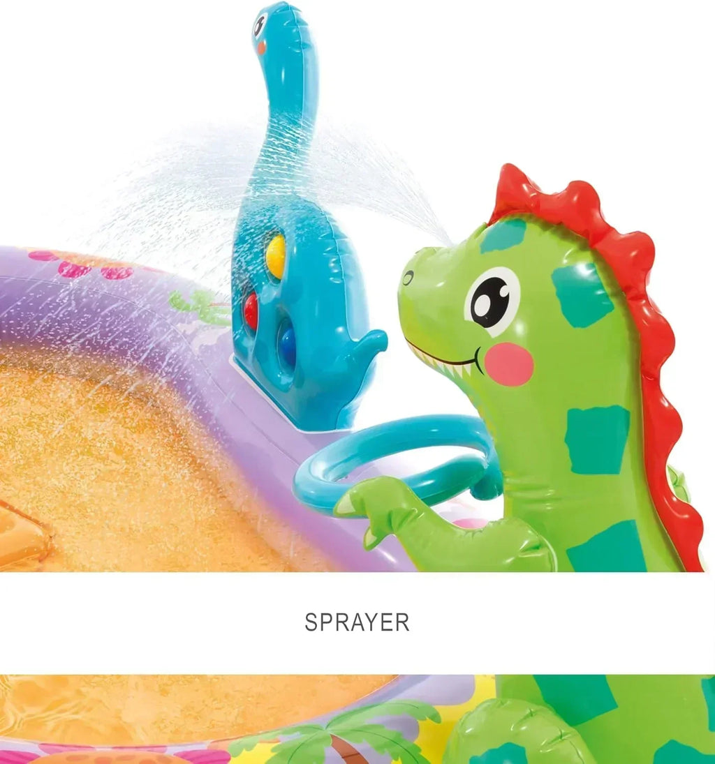 Intex 96" x 78" x 28" Inflatable Jungle Adventure Play Center Spray Kiddie Pool Water Slide wourant