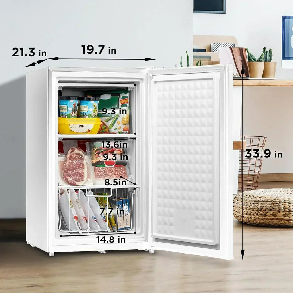 Upright Freezer Large Black 3.0 Cubic Feet wourant