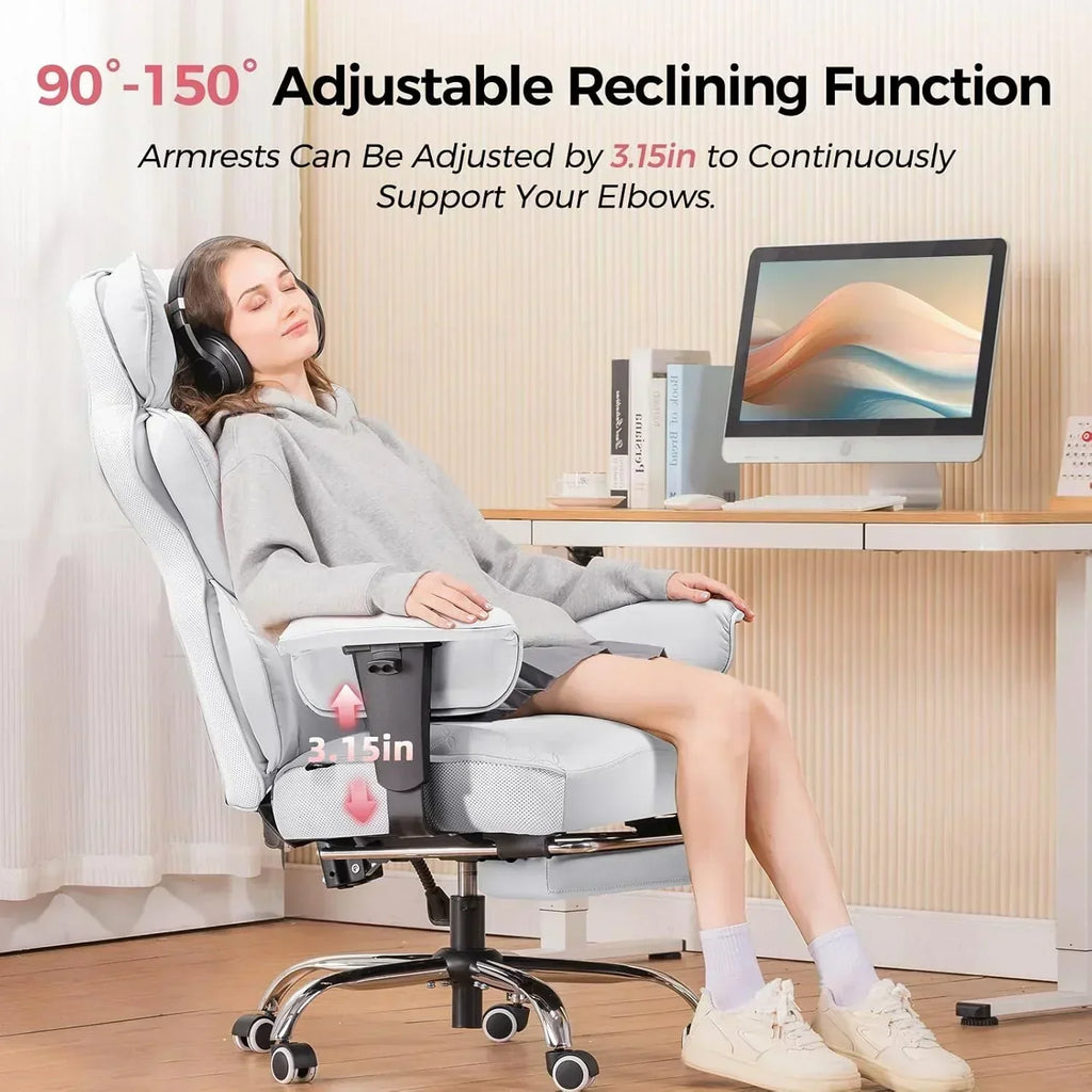 Large Tall Gaming Chair 400 lb Heavy Duty Office Chair wourant